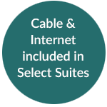 Cable and Internet included in selected suites